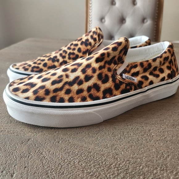 Vans Asher Deluxe Ultra Cush Slip-On Sneaker unisex men 8 women 9.5 cheetah tan - Picture 5 of 11